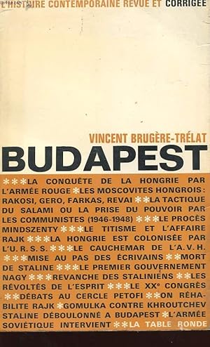 Bild des Verkufers fr BUDAPEST zum Verkauf von Le-Livre