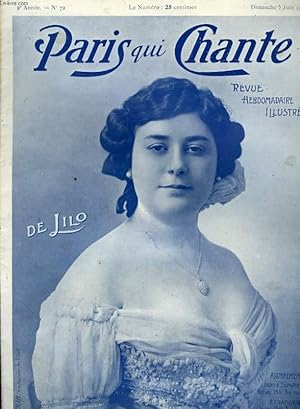 Seller image for PARIS QUI CHANTE 2me anne N 72 Valse au baiser par A. SERGE, la Srnade de Piou Piou par CHRISTINE, Rendez vous printanier par DUCREUX, La guet des agents par F. CHAUDOIR, R^ve d'amour par M. SALLES, La Bonimenteuse par F. CHAUDOIR. for sale by Le-Livre