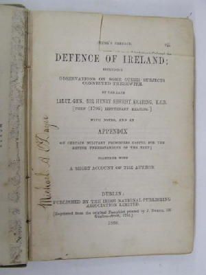 Seller image for Defence of Ireland: Including Observations on Some Other Subjects Connected Therewith for sale by Kennys Bookstore