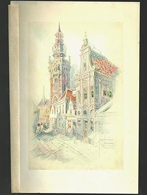 Image du vendeur pour Monnickendam - Bell Tower And Weigh House, Color Illustration mis en vente par Legacy Books II