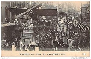 Carte Postale ancienne - MI-CAREME 1912 - Char de l'Aviation du Matin