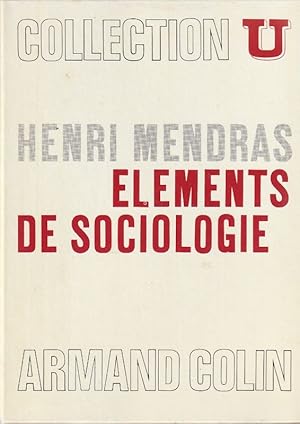 Seller image for lments de Sociologie for sale by ARTLINK