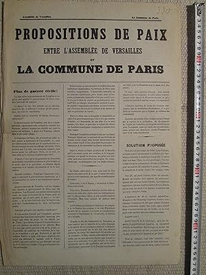 Propositions de paix entre l'Assemblée de Versailles et la Commune de Paris