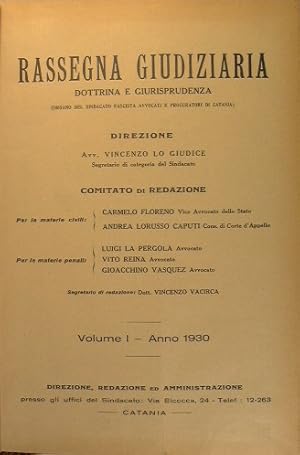 Rassegna giudiziaria - Anni 1930 - 1931 - 1934