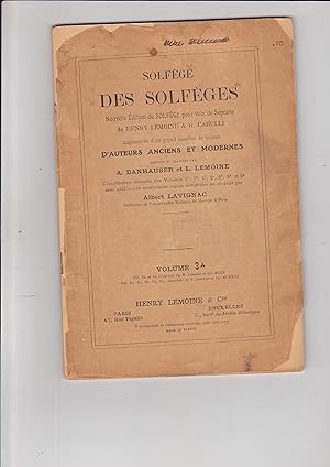 Seller image for Solfège des solfèges Volume 3 A Nouvelle Edition Du Solfege Pour Voice De Soprano Volume 3A for sale by Meir Turner