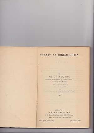 Theory of Indian Music