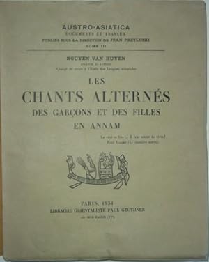 Seller image for Les chants alternés des garçons et des filles en Annam, for sale by LIBRAIRIE L'OPIOMANE