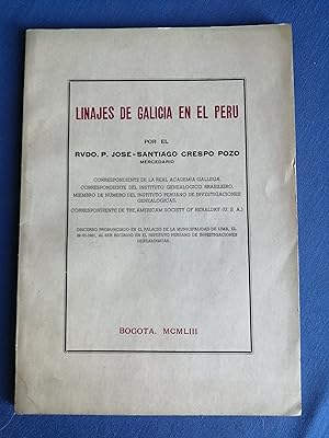 Imagen del vendedor de Linajes de Galicia en el Per a la venta por Perolibros S.L.