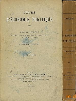 Seller image for COURS D CONOMIE POLITIQUE, 4ed. for sale by La Memoire du Droit