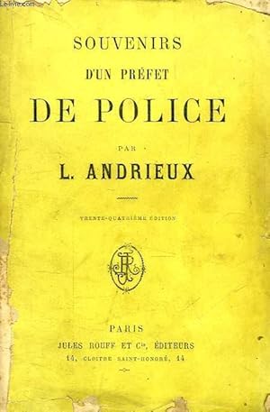 Seller image for SOUVENIRS D'UN PREFET DE POLICE, TOME I for sale by Le-Livre