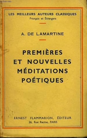 Image du vendeur pour PREMIERES ET NOUVELLES MEDITATIONS POETIQUES. mis en vente par Le-Livre