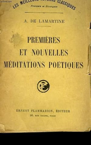 Image du vendeur pour PREMIERES ET NOUVELLES MEDITATIONS POETIQUES. mis en vente par Le-Livre