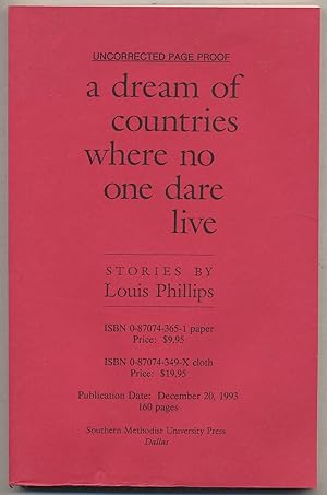 Bild des Verkufers fr A Dream of Countries Where No One Dare Live zum Verkauf von Between the Covers-Rare Books, Inc. ABAA