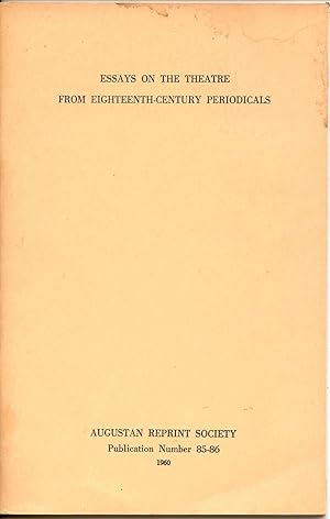 Bild des Verkufers fr Essays on the Theatre from Eighteenth-Century Periodicals zum Verkauf von Books Do Furnish A Room