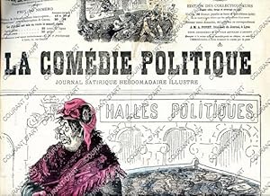 LA COMEDIE POLITIQUE. JOURNAL SATIRIQUE HEBDOMADAIRE ILLUSTRE. CINQUIEME ANNEE. N°198. DIMANCHE 1...