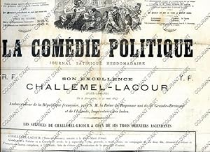 LA COMEDIE POLITIQUE. JOURNAL SATIRIQUE HEBDOMADAIRE ILLUSTRE. SUPPLEMENT N°14 AU N° DU 26 FEVRIE...