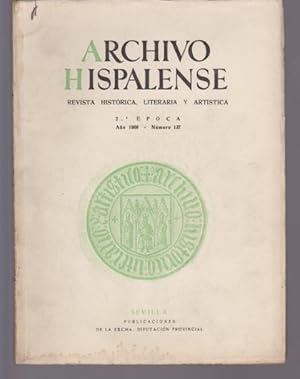 Immagine del venditore per ARCHIVO HISPALENSE. REVISTA HISTRICA, LITERARIA Y ARTSTICA. 2 POCA. NMERO 137. AO 1966 venduto da LIBRERIA TORMOS