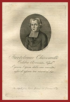 Immagine del venditore per Chioccarelli Bartolomeo avvocato Napoli venduto da Studio Bibliografico Imprimatur