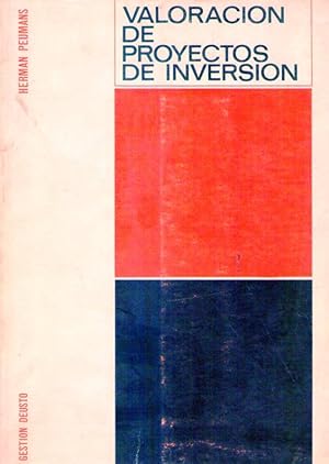 Imagen del vendedor de VALORACION DE PROYECTOS DE INVERSION. Traducido por Jos San Miguel Montorio a la venta por Buenos Aires Libros