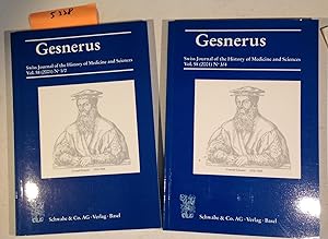 Seller image for Gesnerus - Swiss Journal of the History of Medicine and Sciences - Vol. 58 ( 2001 ) Nr. 1/2 & 3/4 for sale by Antiquariat Trger