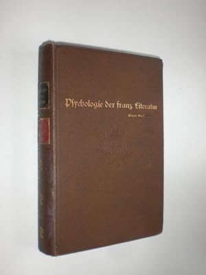 Seller image for Psychologie der franzsischen Literatur. for sale by Stefan Kpper