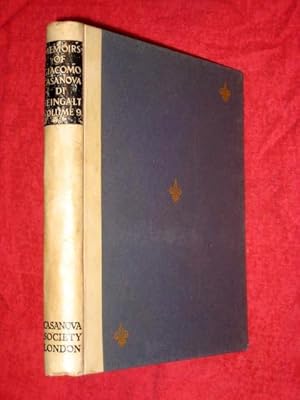 Immagine del venditore per The Memoirs of Giacomo Casanova di Seingalt. Volume 9 only of Twelve Vol Set. venduto da Tony Hutchinson