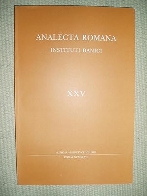 Imagen del vendedor de Analecta Romana Instituti Danici : XXV a la venta por Expatriate Bookshop of Denmark