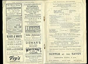 Seller image for And So To Bed: Souvenir Theatre Programme Performed at Savoy Theatre, Strand, London [The Magazine Programme No. 621] for sale by Little Stour Books PBFA Member