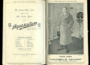 Seller image for Counsel's Opinion: Souvenir Theatre Programme Performed at Strand Theatre, Aldwych, Strand, London [The Magazine Programme No. 872] for sale by Little Stour Books PBFA Member