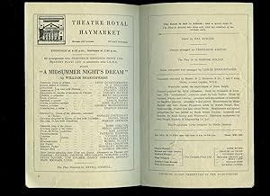 Image du vendeur pour A Midsummer Night's Dream: Souvenir Theatre Programme Performed at Theatre Royal, Haymarket, London mis en vente par Little Stour Books PBFA Member