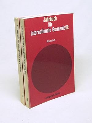 Bild des Verkufers fr Jahrbuch fr internationale Germanistik : Jahrgang II Heft 1 u. 2 / in Verbindung mit der Internationalen Vereinigung fr Germanistik zum Verkauf von Versandantiquariat Buchegger