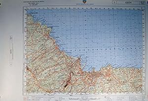 Imagen del vendedor de GIJON - ASTURIAS. Mapa a Escala 1: 50.000. Cartografa Militar de Espaa: Serie L Hoja n 13-3 (14) a la venta por Librera Races