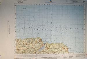 LASTRES - ASTURIAS. Mapa a Escala 1: 50.000. Cartografía Militar de España: Serie L Hoja nº 14-3 ...