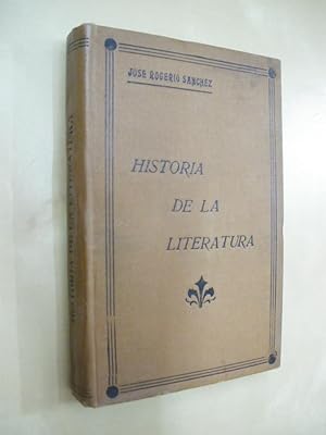 Imagen del vendedor de HISTORIA DE LA LITERATURA a la venta por LIBRERIA TORMOS