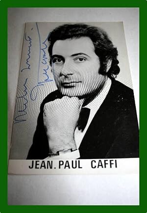 Bild des Verkufers fr Photographie ddicace du chanteur d'oprette Jean-Paul Caffi zum Verkauf von JOIE DE LIRE