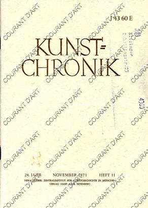 KUNST=CHRONIK. 24. JAHR. NOVEMBER 1971. HEFT 11. GRUPELLO UND SEINE ZEIT. FUNKTIONALE GESALTUNG I...