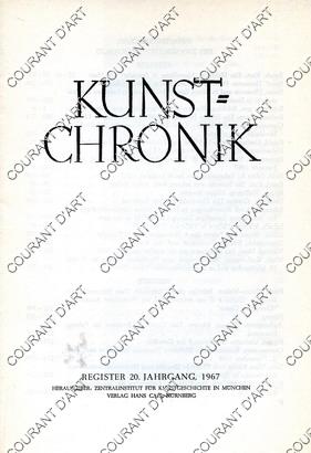 KUNST=CHRONIK. REGISTER 20. JAHRGANG 1967. FRANCESCO GUARDI. I VEDUTISTI VENEZIANI DEL SETTECENTO...