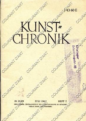 KUNST=CHRONIK. 20. JAHR. JULI 1967. HEFT 7. FLORENZ. HILFE FUR DIE FLORENTINISCHE KUNST. DER ZUST...