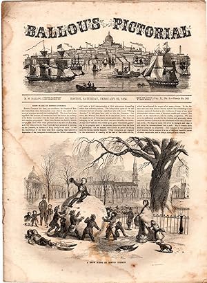 Seller image for Ballou's Pictorial and Drawing-Room Companion, February 23, 1856 [ Boston Common, The Contrabandist [fiction], Theater, Albany Historical Buildings, Calcutta, Bashi-Bazouks, the American Prairie, Samuel Rogers] for sale by Singularity Rare & Fine