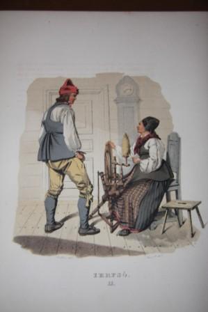 Seller image for Ett Ar I Sverige: Taflor Af Svenska Almogens Kladedragt, Lefnadssatt Och Hemseder. Samt De for Landets Historia Markvardigaste Orter; Tecknade Af J. G. Sandberg, Beskrifne Af A. Grafstrom, Och Utgifne Af C. Forssell for sale by White Fox Rare Books, ABAA/ILAB