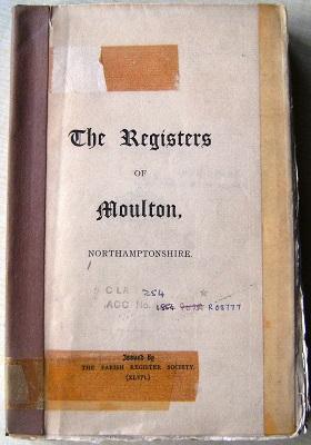 Seller image for The Registers of Moulton, Northamptonshire - Volume 1 - Baptisms 1565-1812 for sale by Mike Park Ltd