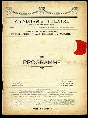 Image du vendeur pour The Dancers: Souvenir Theatre Programme Performed at Wyndham's Theatre, Charing Cross Road, London mis en vente par Little Stour Books PBFA Member