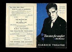 Immagine del venditore per Two Stars For Comfort: Souvenir Theatre Programme Performed at Garrick Theatre Charing Cross Road, London venduto da Little Stour Books PBFA Member