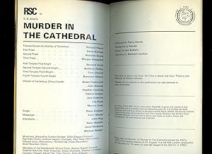 Bild des Verkufers fr Murder in the Cathedral: Souvenir Theatre Programme Performed at Aldwych Theatre, London by Royal Shakespeare Company zum Verkauf von Little Stour Books PBFA Member