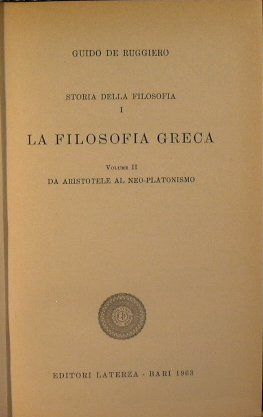 La filosofia greca (Vol II)