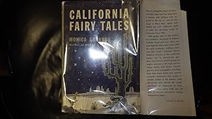 Bild des Verkufers fr California Fairy Tales in Color Blue, Green & White Dustjacket of Mexican Man in Pointed Sombrero at Nite Seated Bottom Large Cactus Plant ,A Collection of Fairy Tales from Numerous Traditions: Chinese, Irish, Spanish, Native American, Even Extraterrestr zum Verkauf von Bluff Park Rare Books