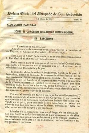 BOLETIN OFICIAL DEL OBISPADO DE SAN SEBASTIAN, AÑO III.