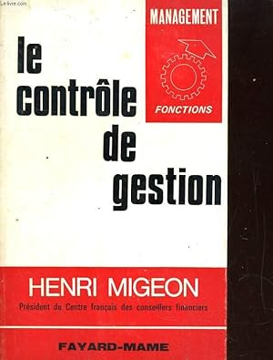 Seller image for Le Contrle de gestion for sale by Le-Livre