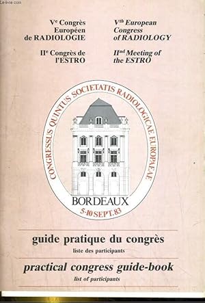 Image du vendeur pour V congrs europen de radiologie Bordeaux 5-10 sept. 83 mis en vente par Le-Livre