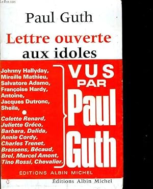 Seller image for Lettre ouverte aux idoles for sale by Le-Livre